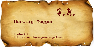 Herczig Megyer névjegykártya